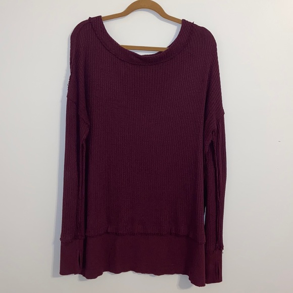 Free People Tops - Free People | Plum Off The Shoulder Tunic Tee M